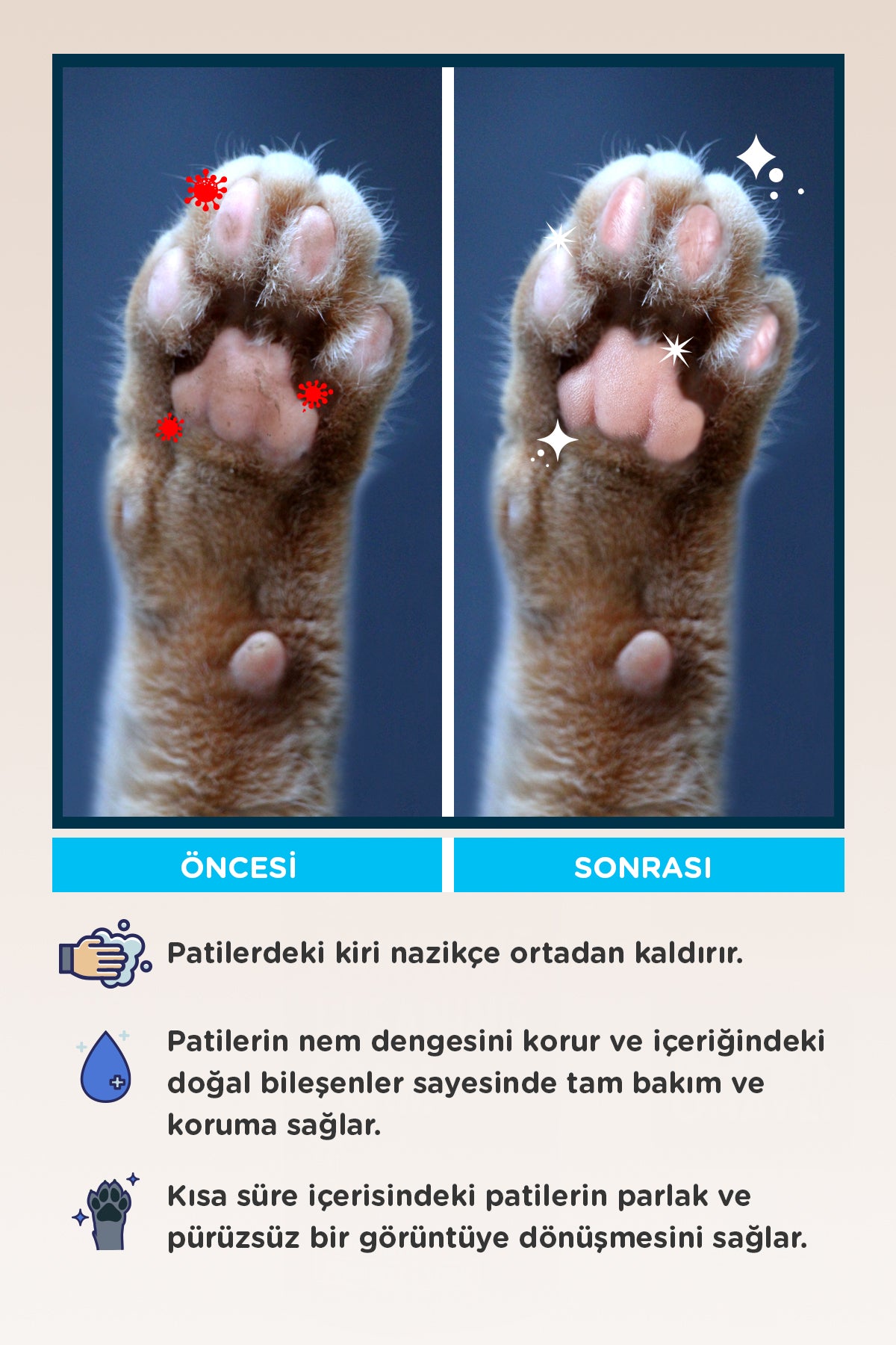 paw foam usage cat