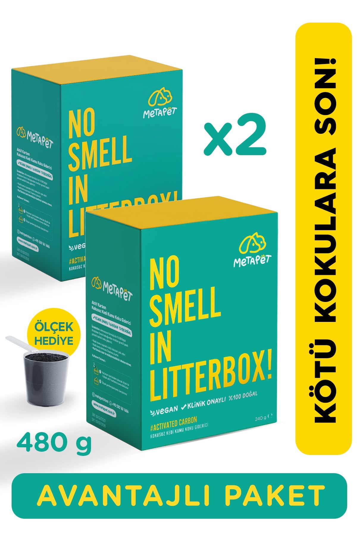Activated carbon cat litter deodorizer 420 g