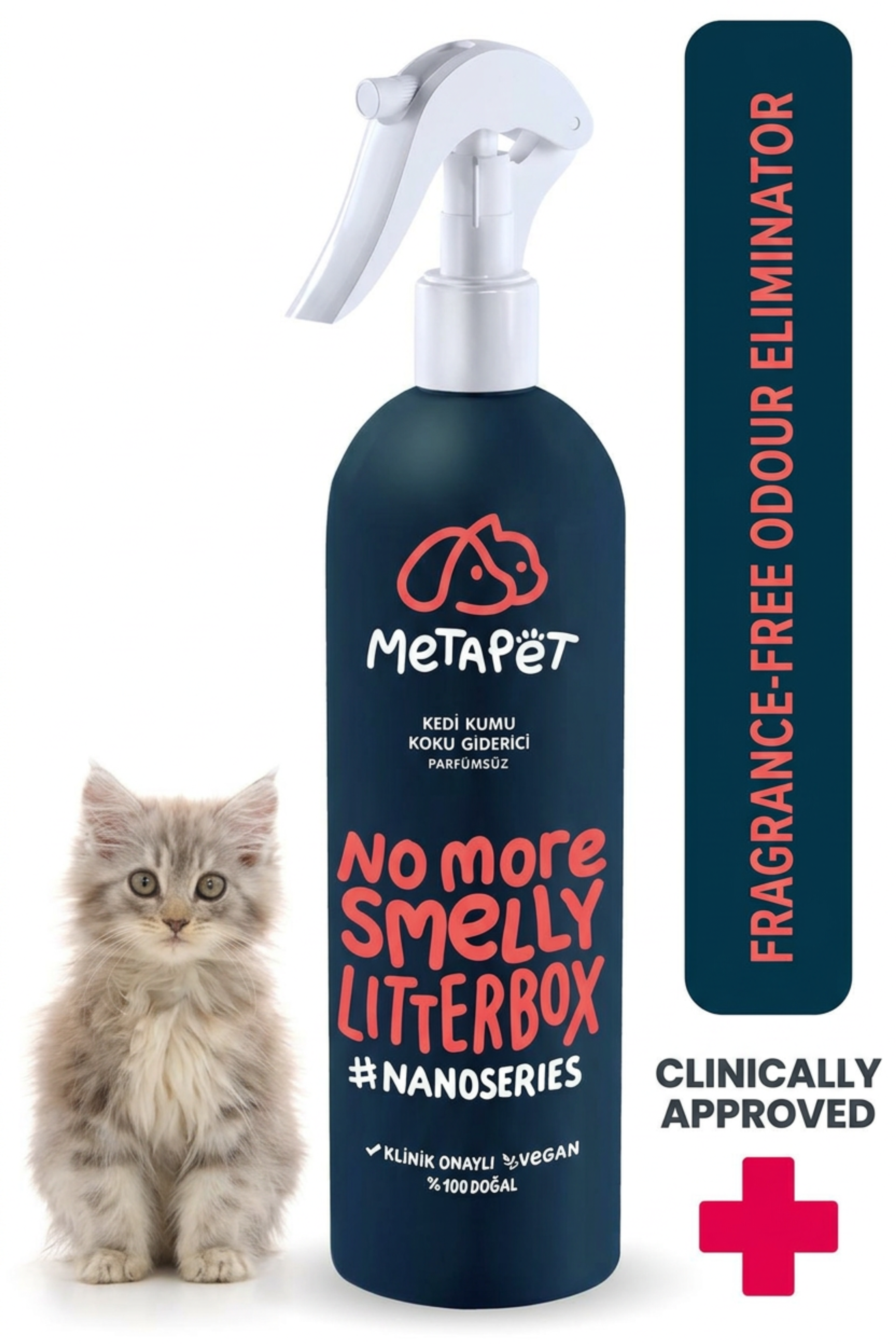 MetaPet No More Smelly Litterbox — Litter & Toilet Deodorizer Spray (13.5 fl oz / 400 ml)