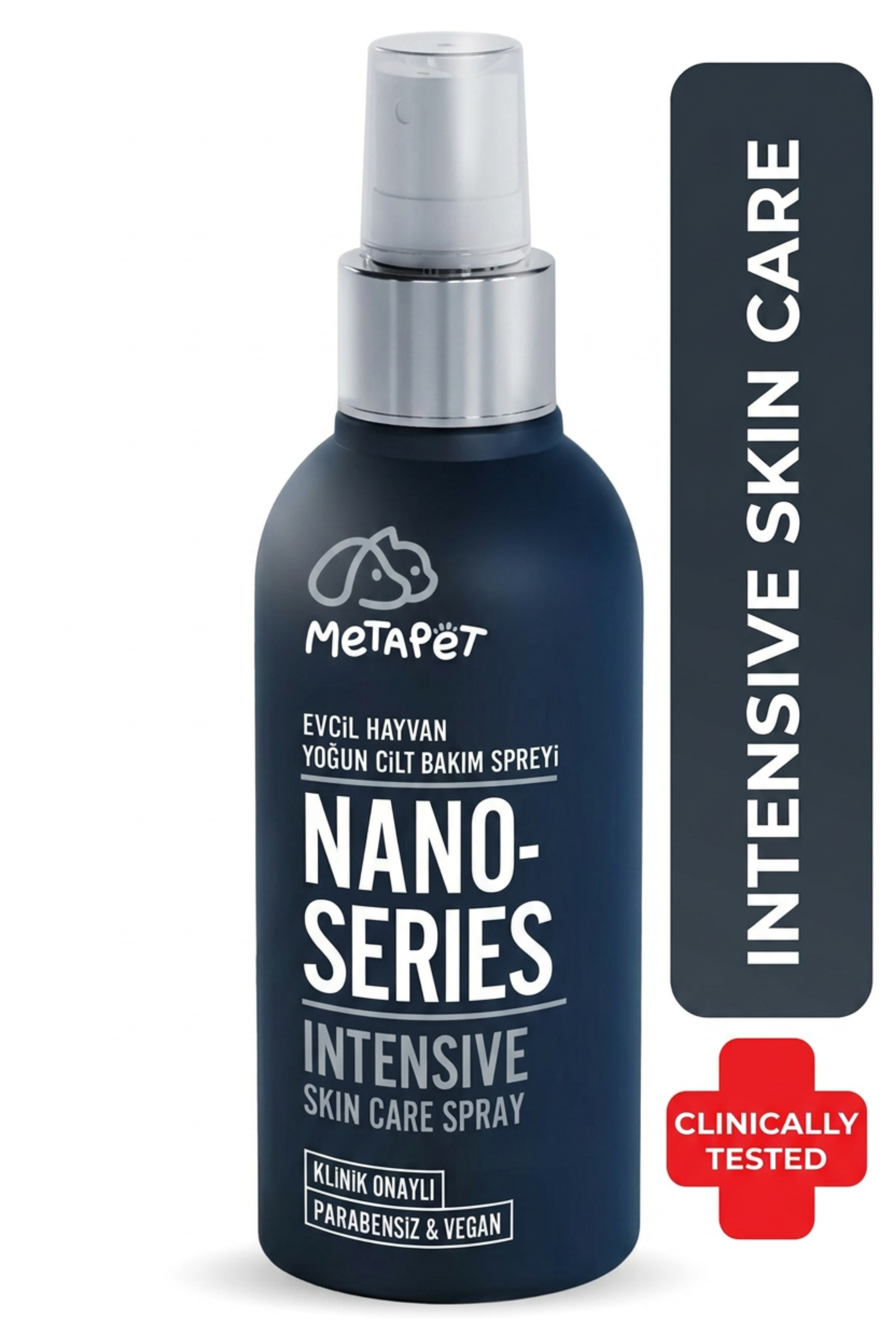 MetaPet Nano Silver intensive skin and wound care spray for cats and dogs, 150 ml bottle
