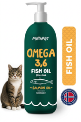 MetaPet Omega Salmon Oil for Cats (6.8 fl oz / 200 ml)