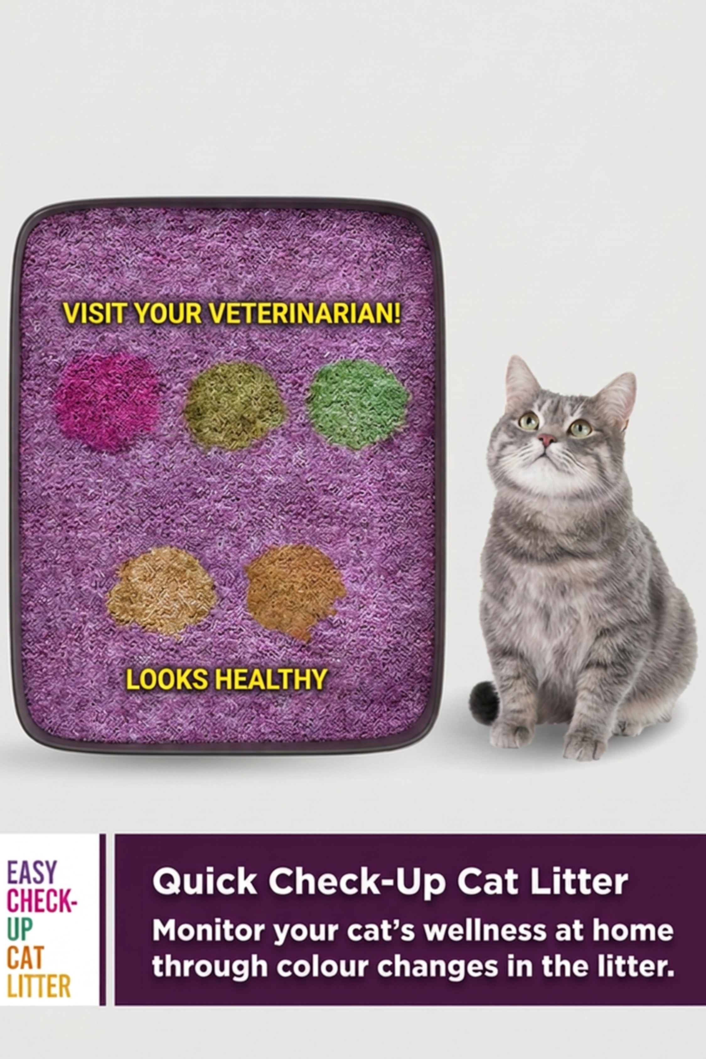 MetaPet Easy Check-Up Smart Cat Litter — Color-Changing Wellness Indicator (0.7 US gal / 2.6 L)
