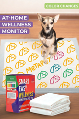 MetaPet Smart Easy Check-Up Pee Pad — Color-Changing Wellness Indicator (2 Pieces, 24×35 in / 60×90 cm)