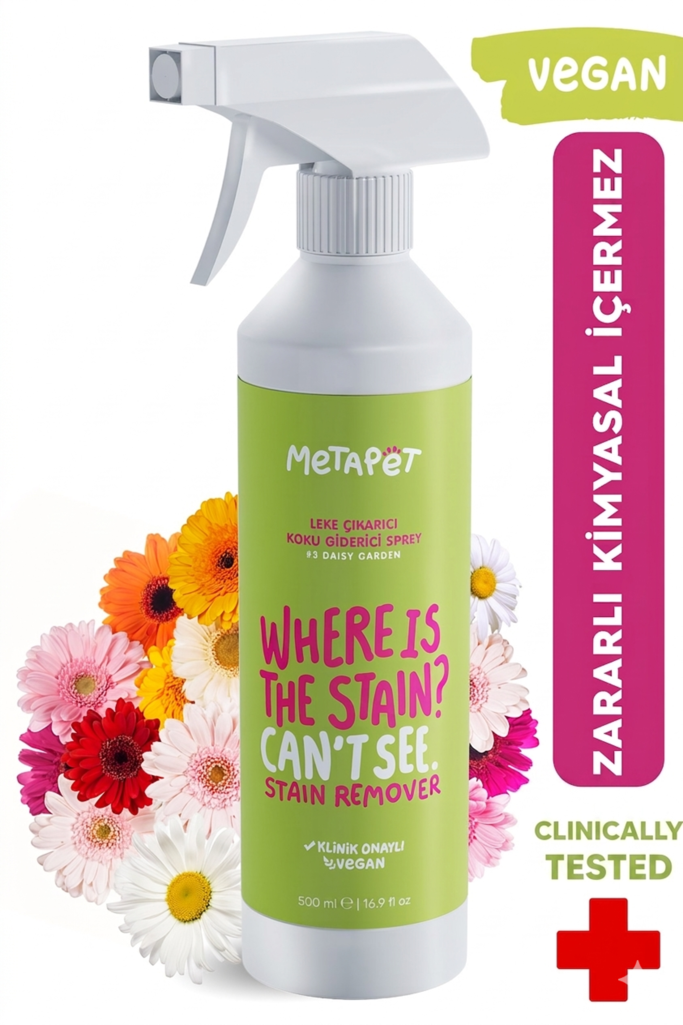 MetaPet Where Is The Stain I Can't See? — Pet Stain Remover & Deodorizer Spray (16.9 fl oz / 500 ml)