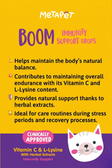 MetaPet Boom Immunity Booster — Immune Support Drops for Cats (1.7 fl oz / 50 ml)