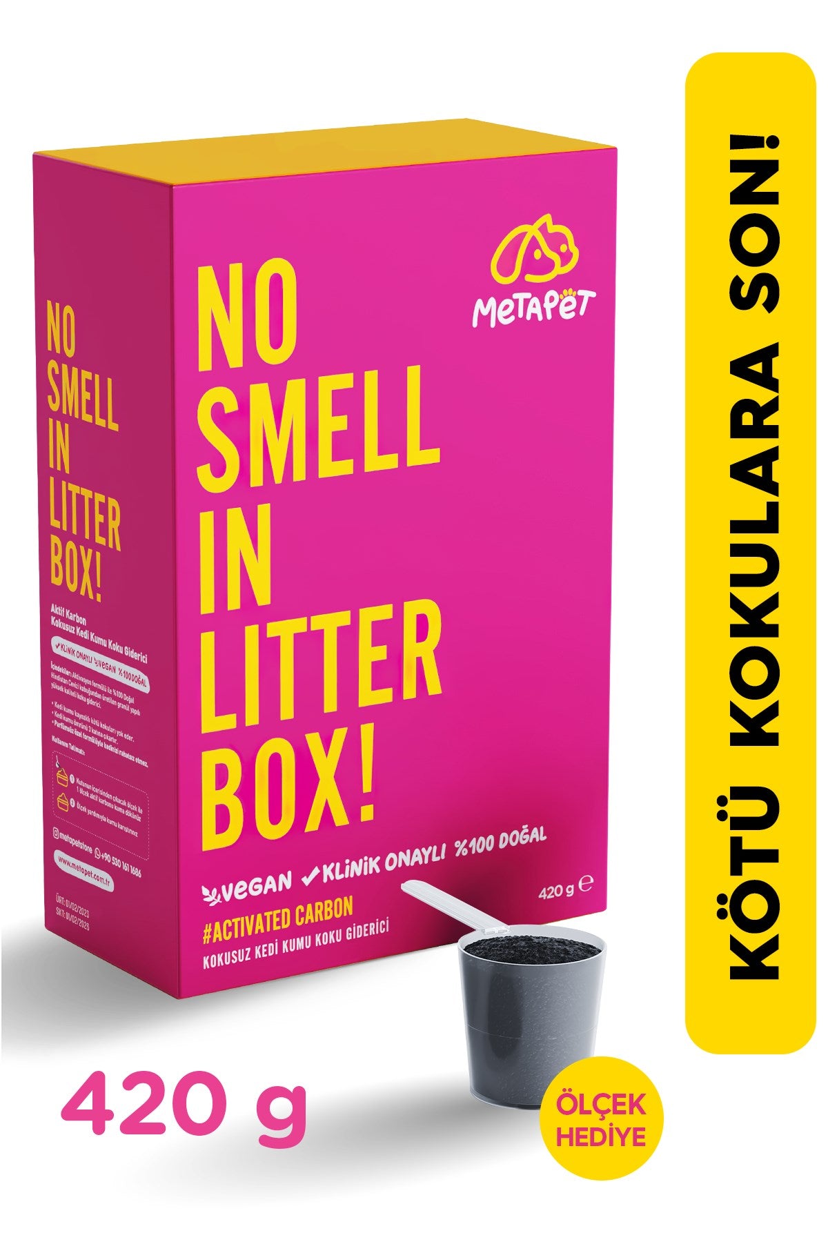 Activated carbon cat litter deodorizer 240 g