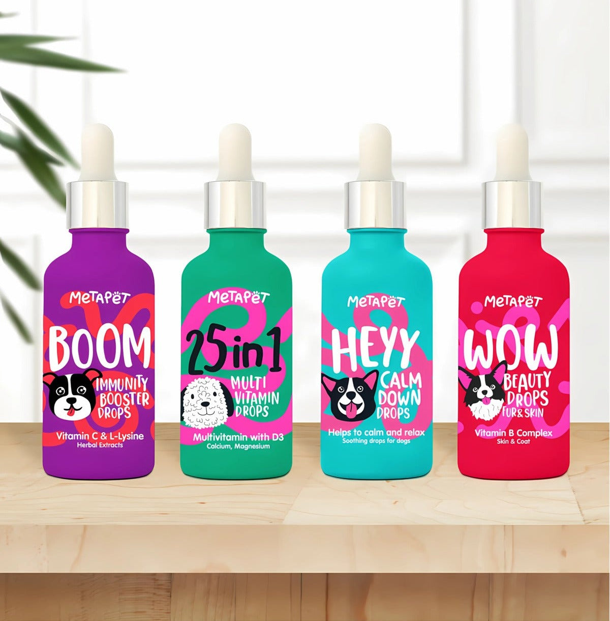 MetaPet drops for dogs — Boom, 25in1, Heyy, Wow