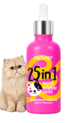 MetaPet 25-in-1 Multivitamin Drops with D3 for Cats (1.7 fl oz / 50 ml)