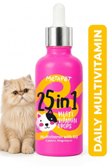MetaPet 25-in-1 Multivitamin Drops with D3 for Cats (1.7 fl oz / 50 ml)