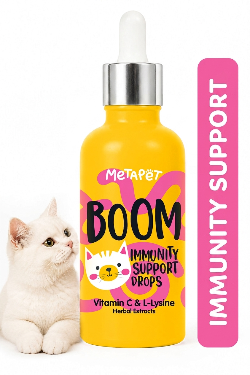 MetaPet Boom Immunity Booster — Immune Support Drops for Cats (1.7 fl oz / 50 ml)