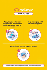 MetaPet Bye Itches Goodbye Worries — Dry Foam Shampoo for Cats (6.8 fl oz / 200 ml)