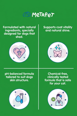 MetaPet OMGG! Fur-ever Shiny — Anti-Shedding Dry Foam Shampoo for Dogs (6.8 fl oz / 200 ml)