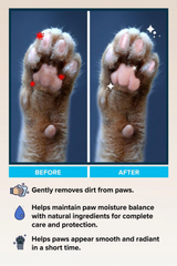 MetaPet Nano Silver Pawsome — Paw Cleaning Foam with Brush for Cats & Dogs (6.8 fl oz / 200 ml)