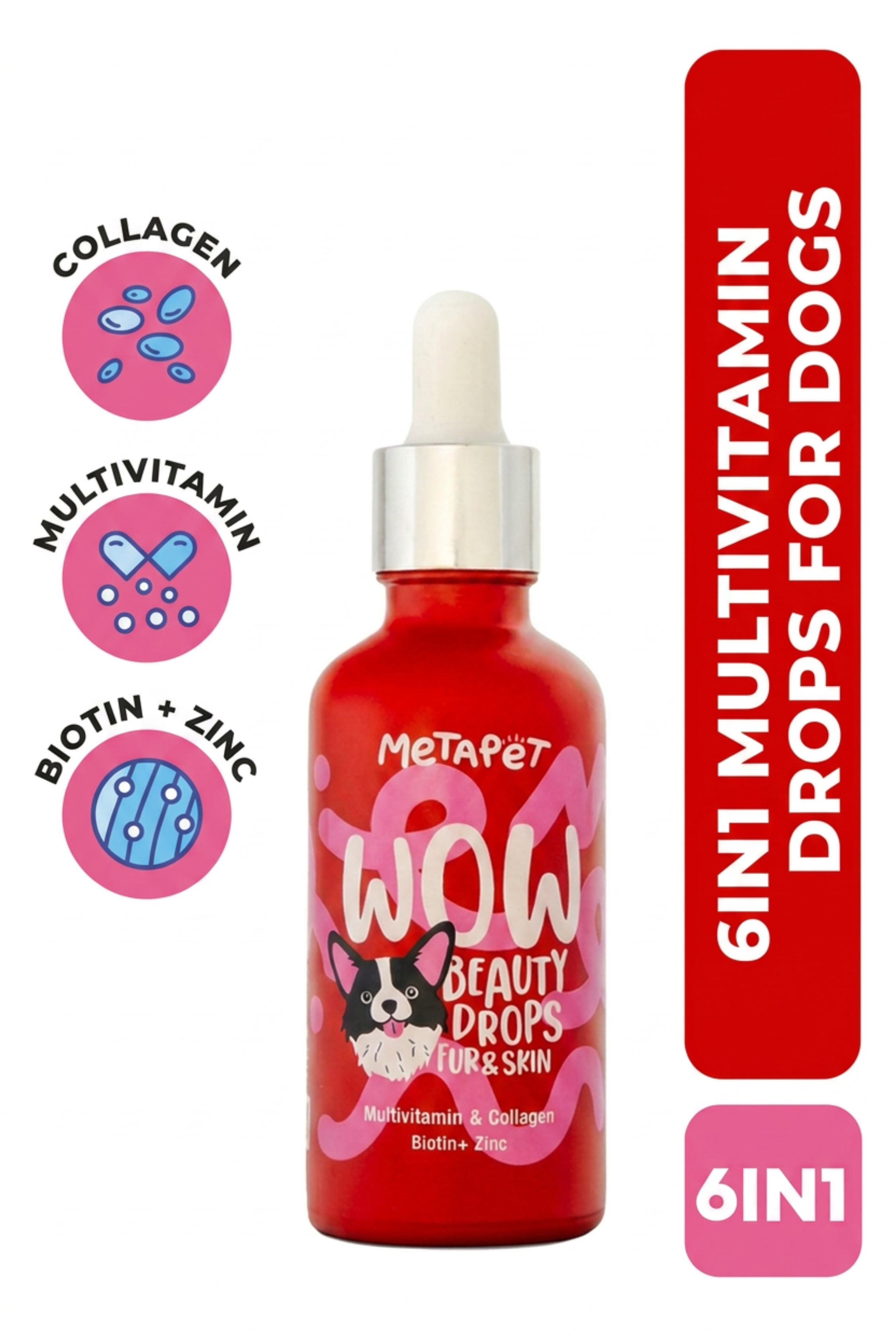 MetaPet Multivitamin Drops with D3 for Dogs (1.7 fl oz / 50 ml)