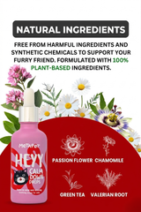 MetaPet Heyy Calm Down — Natural Calming Drops for Cats (1.7 fl oz / 50 ml)